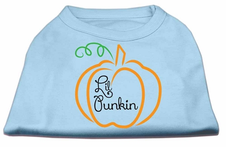 Lil Punkin Screen Print Dog Shirt Baby Blue XS